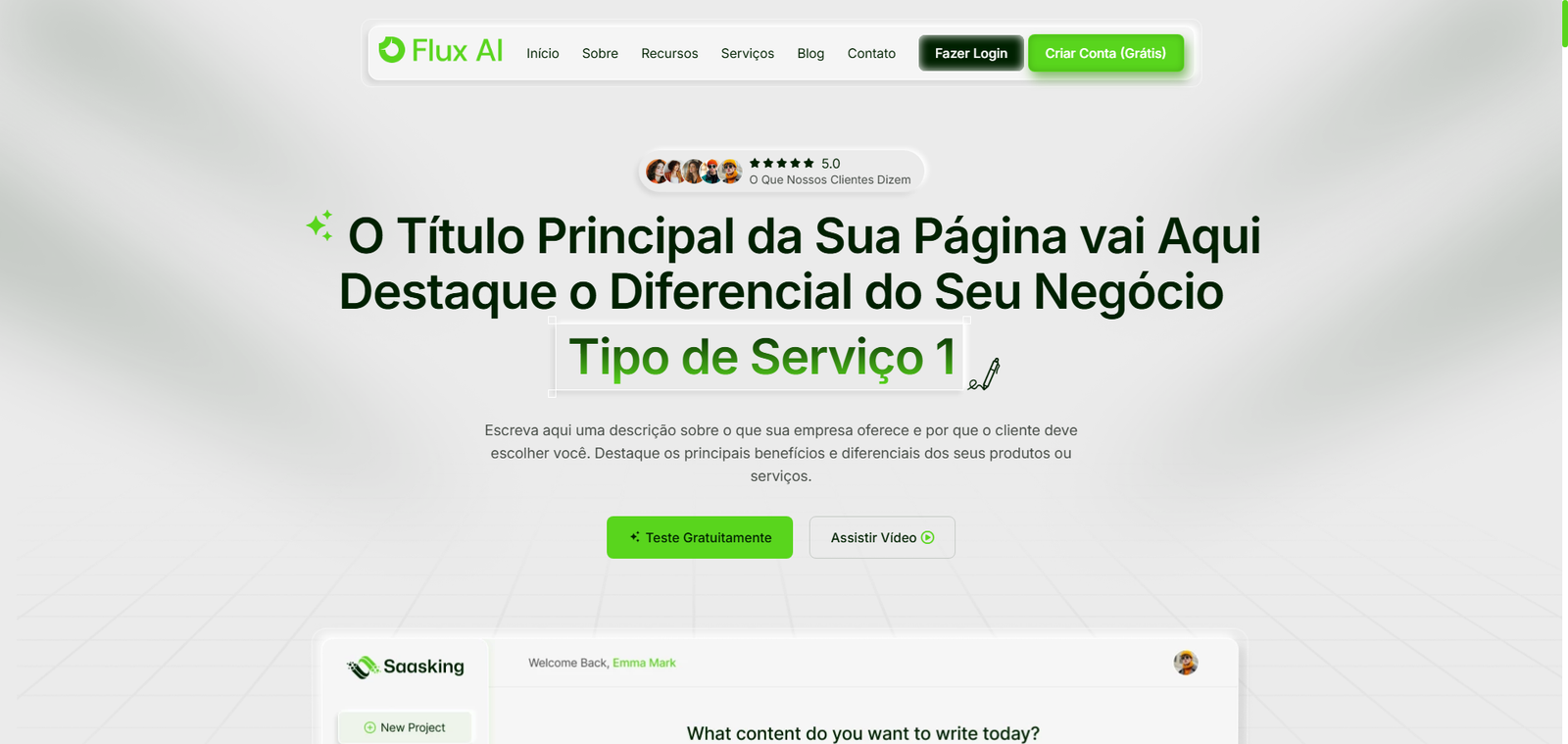 FireShot Capture 093 - Home 02 Onepage – Saasking - [app.usefluxai.com.br]